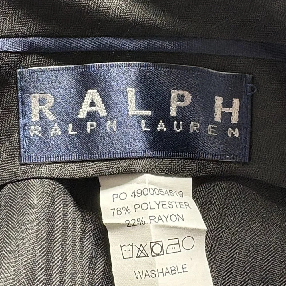 RALPH LAUREN‎ Men Dress Pants Sz 38x32 Blue Pleated Cuff Hem Professional 28-4